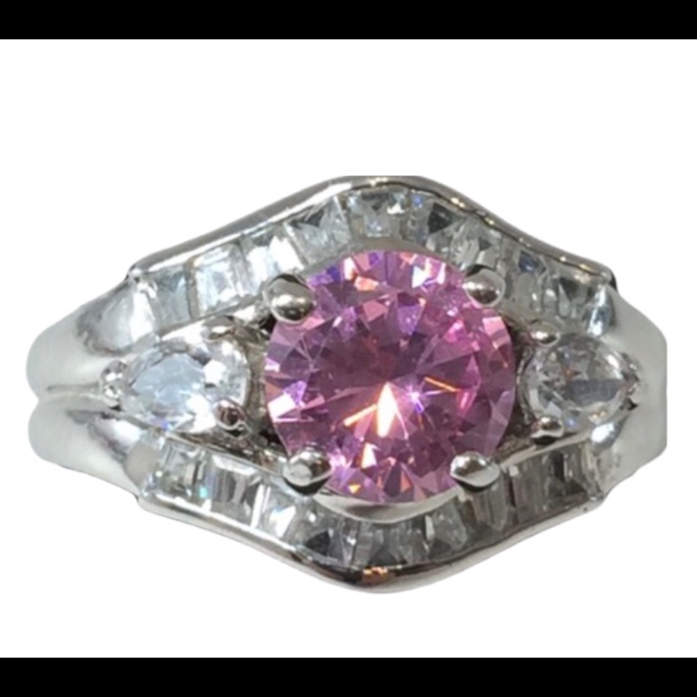 Pink Tourmaline Sterling Silver Size 8.5